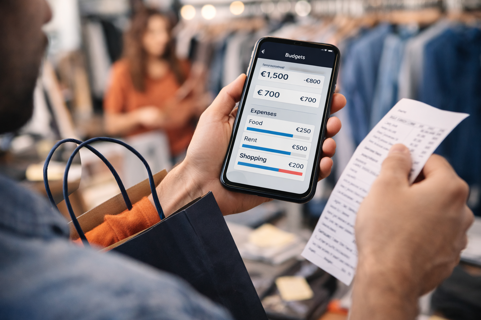 Budgeting while shopping in store